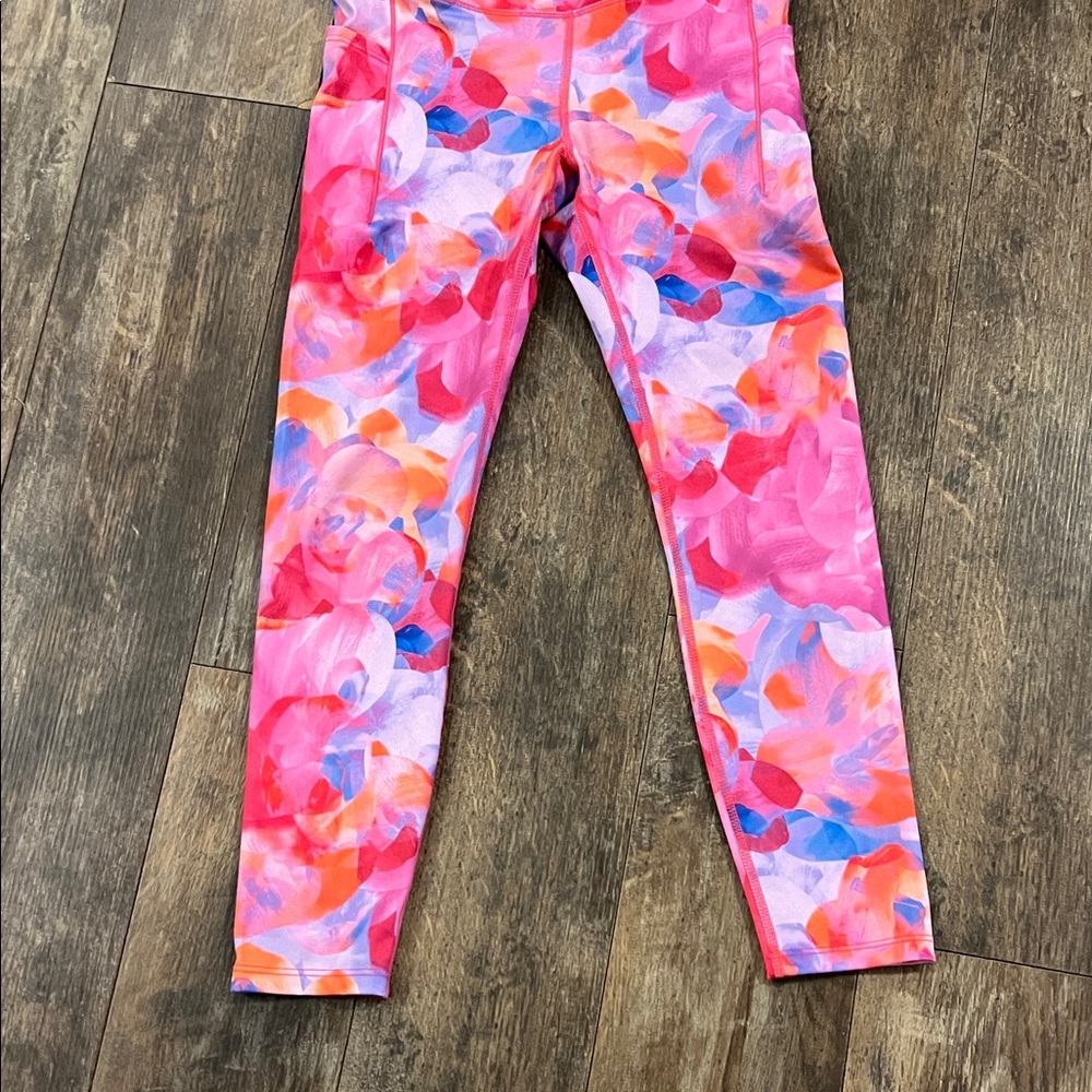 Colorful Floral Kids Leggings - Picture 4 of 9